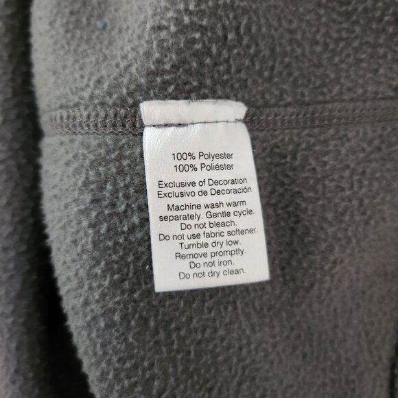 Women's Gray Fleece Pullover with Pink Zipper - Picture 4 of 5